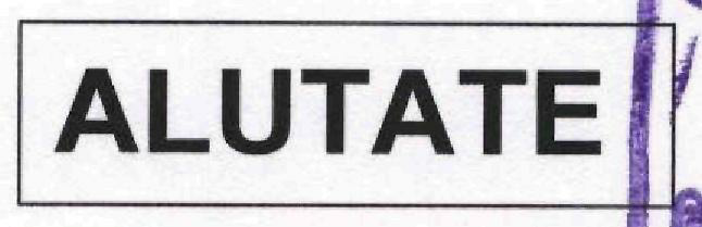 Alutate (device) Device mark 1641347 Trademark