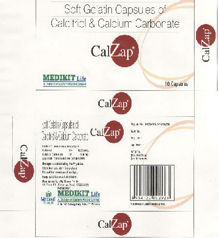 Calzap With Label Device mark 1702007 Trademark