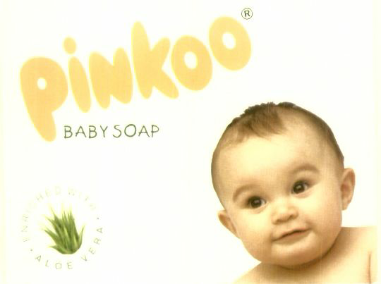Pinkoo Baby S O A P E N R I C H E D W I T H A L O E V E R A (label) Device mark 1443075 Trademark