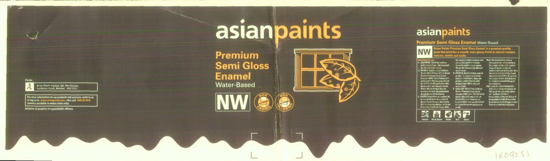 Asian Paints (label) Device mark 1609251 Trademark