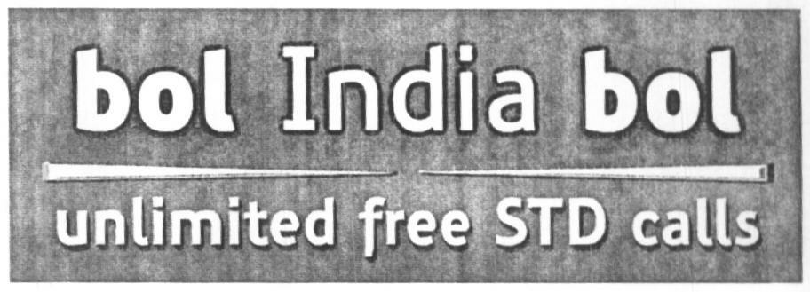 Bol India Bol Unlimited Free Std Calls (device) Device mark 1626390 Trademark