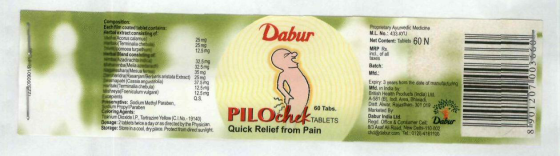 Dabur Pilochek Device mark 1941985 Trademark