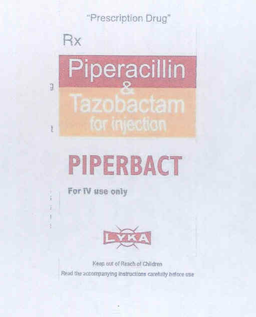 Piperacillin (lable) Device mark 1702014 Trademark