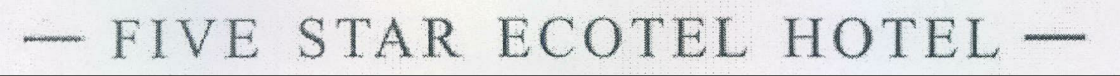 Five Star Ecotel Hotel Device mark 1965563 Trademark