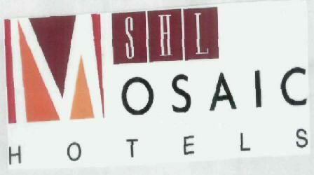 S H L Mosaic H O T E L S (label) Device mark 1855545 Trademark