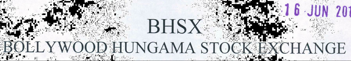 Bhsx Bollywood Hungama Stock Exchange Device mark 2160861 Trademark