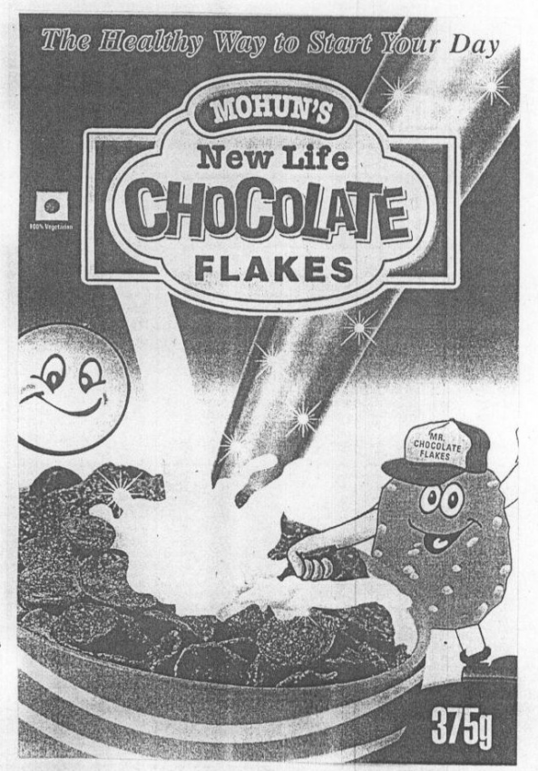 Mohun's New Life Chocolate Flakes With Label Device mark 1413162 Trademark