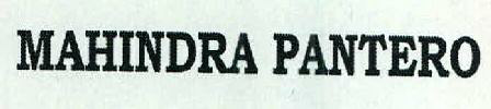 Mahindra Pantero Device mark 2401253 Trademark