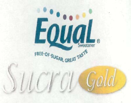 Equal Sucra Gold (logo) Device mark 2222915 Trademark