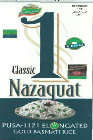 Lakshmi Foods 1 Classic Nazaquat (label) Device mark 2475320 Trademark