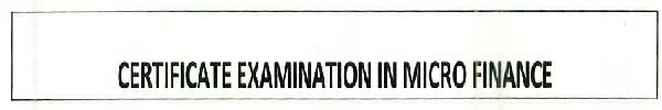 Certificate Examination In Micro Finance Device mark 2595838 Trademark