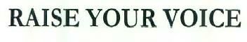 Raise Your Voice Device mark 2641974 Trademark