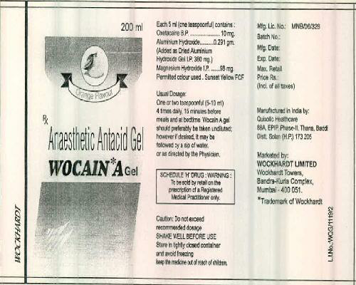 Wocain*a Gel Device mark 2390073 Trademark