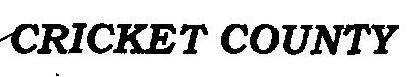Cricket County (device) Device mark 2513057 Trademark