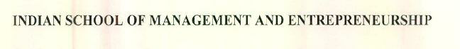 Indian School Of Management And Entrepreneurship Device mark 3006790 Trademark