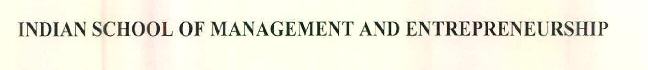 Indian School Of Management And Entrepreneurship Device mark 3006791 Trademark
