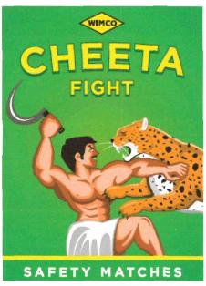 Wimco Cheeta Fight, Device Of Man Fighting With A Leopard. Device mark 3006980 Trademark