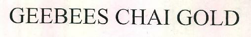 Geebees Chai Gold Device mark 3020722 Trademark