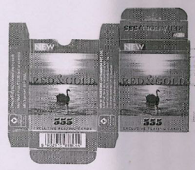 Red & Gold 555 Exclusive Playing Cards Device mark 3028540 Trademark