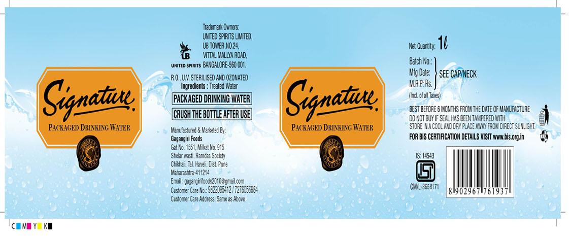 Signature Packaged Drinking Water Device mark 3036485 Trademark