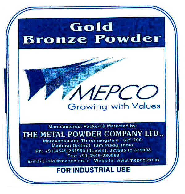 Mepco Gold Bronze Powder Device mark 3000512 Trademark