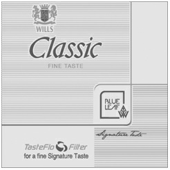Wills Classic Fine Taste Blue Leaf Device mark 3001014 Trademark