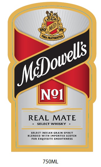 Mcdowell's No.1 Real Mate Reserve Whisky Device mark 3009775 Trademark
