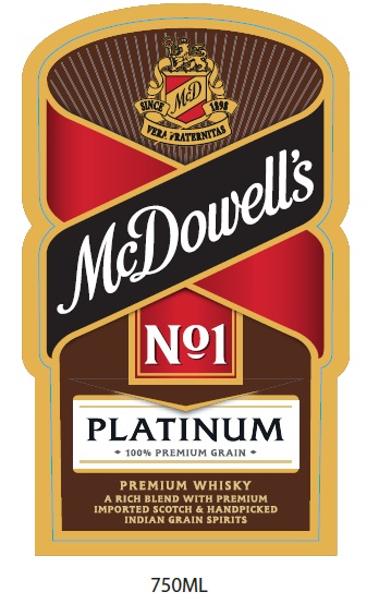 Mcdowell's No.1 Platinum Device mark 3009779 Trademark