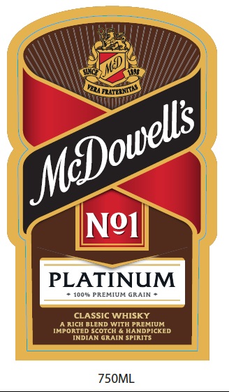 Mcdowell's No.1 Platinum Device mark 3009788 Trademark
