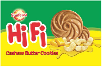 Sunfeast Hi Fi Cashew Butter Cookies Device mark 3016071 Trademark