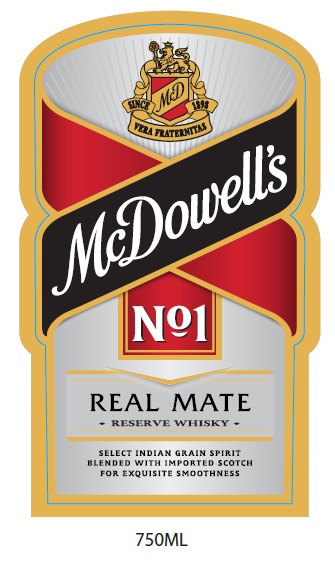 Mcdowell's No.1 Real Mate Reserve Whisky Device mark 3009749 Trademark