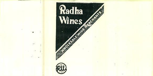 Radha Wines Wholesale Wine Merchants Device mark 3008684 Trademark