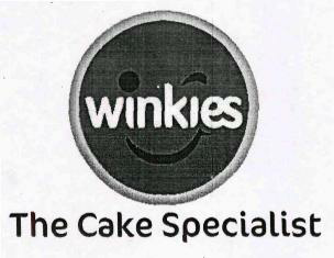 Winkies The Cake Specialist, Device Of Face Of Human Caricature Device mark 3051306 Trademark