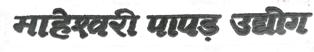 Maheshwari Papad Udyog (label) Device mark 3061695 Trademark
