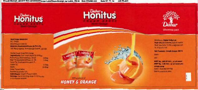 Dabur Honitus Honey & Orange Device mark 3061753 Trademark