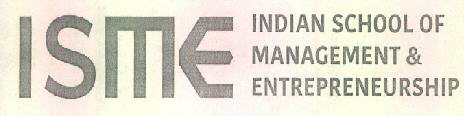 Isme Indian School Management & Entrepreneurship Device mark 3110431 Trademark