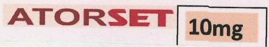 Atorset 10mg Device mark 3119549 Trademark