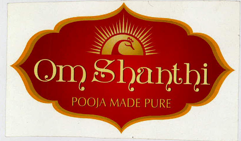 Om Shanthi Pooja Made Pure Device mark 3190717 Trademark
