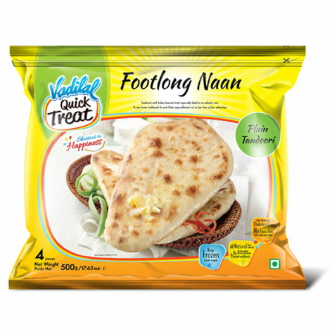 Vadilal Quick Treat Footlong Naan Plain Tandoori Device mark 3150247 Trademark