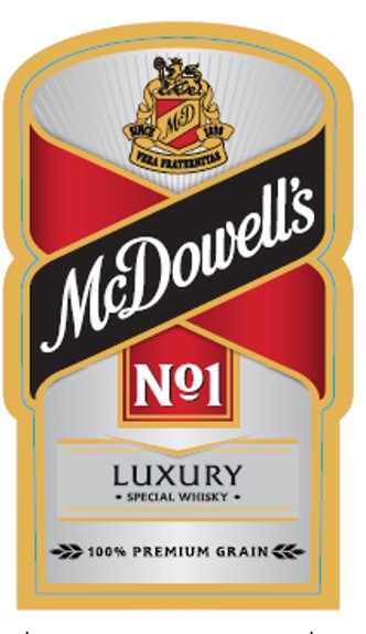 Mcdowell's No. 1 Luxury Special Whisky Device mark 3184741 Trademark