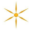 Device Of Six Pointed Star In Gold Color Device mark 3284599 Trademark