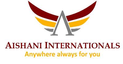 Aishani Internationals With Logo And Punch Line- Any Where Always For You Device mark 3307520 Trademark