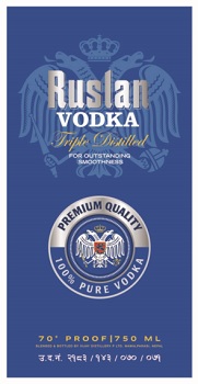 Ruslan Vodka (logo And Device) Device mark 3261533 Trademark