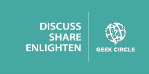 Geek Circle & Device Of Globe, Discuss Share Enlighten Device mark 3297752 Trademark