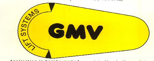 Gmv Lift Systems Device mark 3314872 Trademark