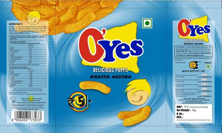 Oyes Device mark 3308366 Trademark