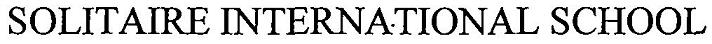 Solitaire Internationa School Device mark 3385812 Trademark