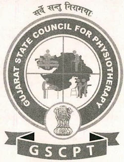 Gujarat State Council For Physiotherapy With Word Gscpt And Device Of Map Of Gujarat And National Emblem In Circle Device mark 3391093 Trademark