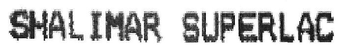 Shalimar Superlac Device mark 3391161 Trademark