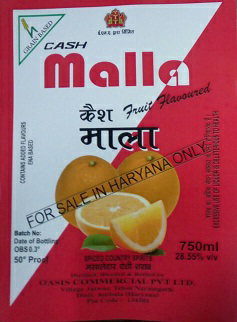 Cash Malla (label) Device mark 3374571 Trademark